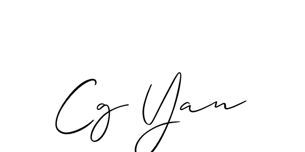 if you are searching for the best signature style for your name Cg Yan. so please give up your signature search. here we have designed multiple signature styles  using Allison_Script. Cg Yan signature style 2 images and pictures png