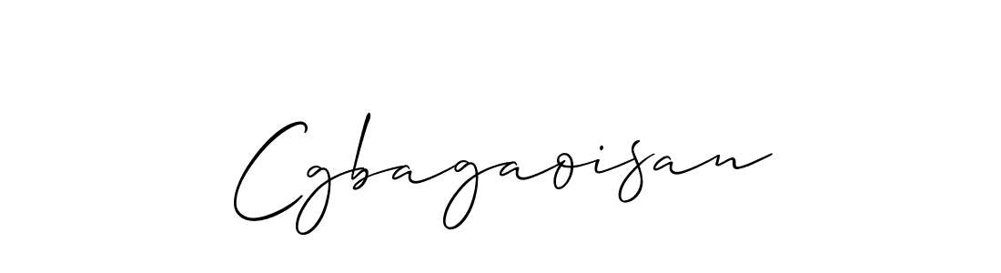 The best way (Allison_Script) to make a short signature is to pick only two or three words in your name. The name Cgbagaoisan include a total of six letters. For converting this name. Cgbagaoisan signature style 2 images and pictures png