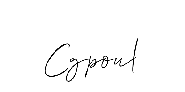 Design your own signature with our free online signature maker. With this signature software, you can create a handwritten (Allison_Script) signature for name Cgpoul. Cgpoul signature style 2 images and pictures png
