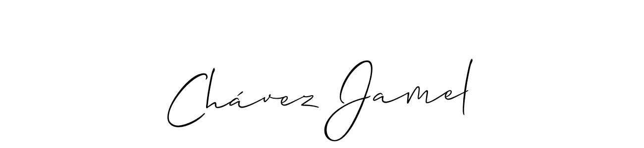 You should practise on your own different ways (Allison_Script) to write your name (Chávez Jamel) in signature. don't let someone else do it for you. Chávez Jamel signature style 2 images and pictures png