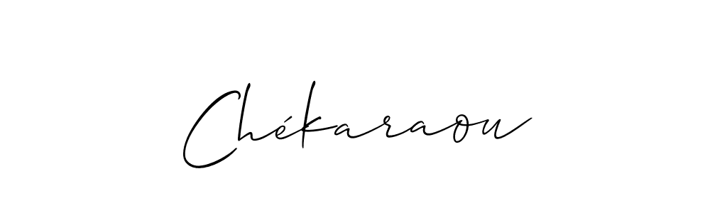 Allison_Script is a professional signature style that is perfect for those who want to add a touch of class to their signature. It is also a great choice for those who want to make their signature more unique. Get Chékaraou name to fancy signature for free. Chékaraou signature style 2 images and pictures png