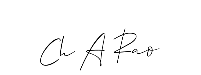 It looks lik you need a new signature style for name Ch A Rao. Design unique handwritten (Allison_Script) signature with our free signature maker in just a few clicks. Ch A Rao signature style 2 images and pictures png