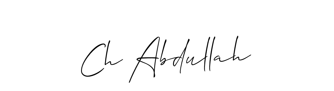 How to make Ch Abdullah signature? Allison_Script is a professional autograph style. Create handwritten signature for Ch Abdullah name. Ch Abdullah signature style 2 images and pictures png