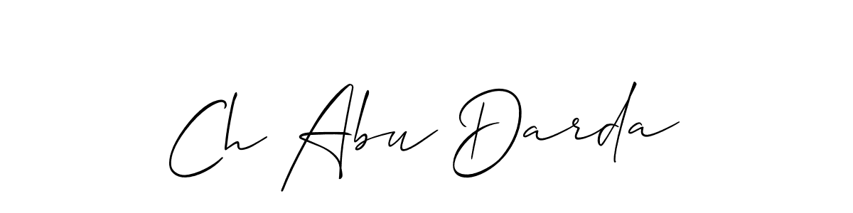 Also You can easily find your signature by using the search form. We will create Ch Abu Darda name handwritten signature images for you free of cost using Allison_Script sign style. Ch Abu Darda signature style 2 images and pictures png