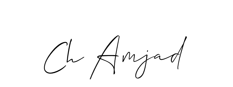 Ch Amjad stylish signature style. Best Handwritten Sign (Allison_Script) for my name. Handwritten Signature Collection Ideas for my name Ch Amjad. Ch Amjad signature style 2 images and pictures png