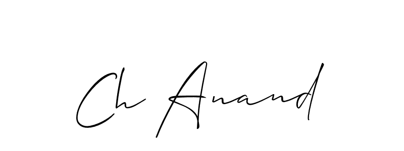 You should practise on your own different ways (Allison_Script) to write your name (Ch Anand) in signature. don't let someone else do it for you. Ch Anand signature style 2 images and pictures png