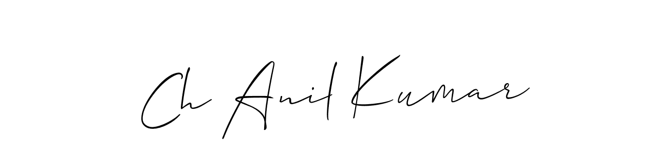 Make a short Ch Anil Kumar signature style. Manage your documents anywhere anytime using Allison_Script. Create and add eSignatures, submit forms, share and send files easily. Ch Anil Kumar signature style 2 images and pictures png