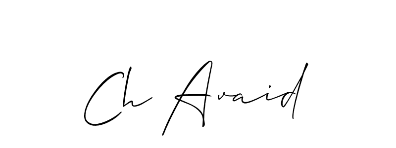 Best and Professional Signature Style for Ch Avaid. Allison_Script Best Signature Style Collection. Ch Avaid signature style 2 images and pictures png