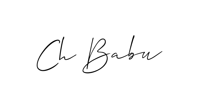 How to make Ch Babu name signature. Use Allison_Script style for creating short signs online. This is the latest handwritten sign. Ch Babu signature style 2 images and pictures png