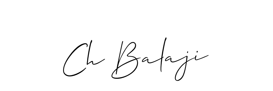 The best way (Allison_Script) to make a short signature is to pick only two or three words in your name. The name Ch Balaji include a total of six letters. For converting this name. Ch Balaji signature style 2 images and pictures png