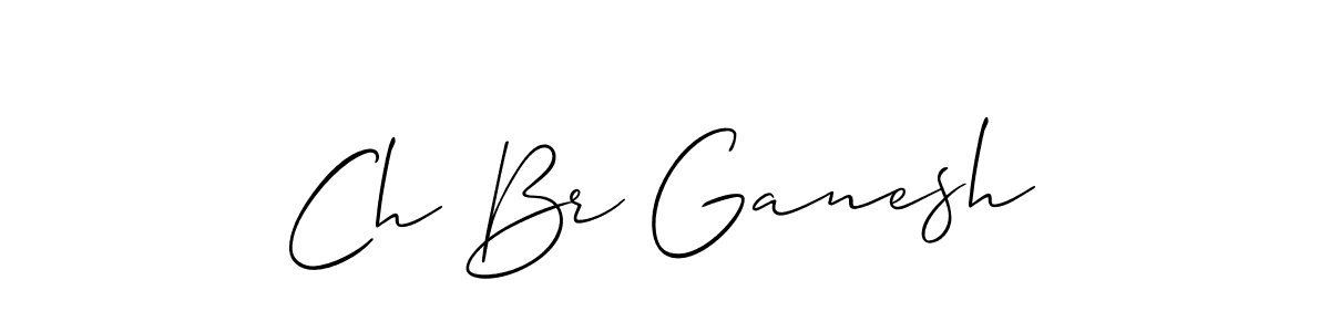 Allison_Script is a professional signature style that is perfect for those who want to add a touch of class to their signature. It is also a great choice for those who want to make their signature more unique. Get Ch Br Ganesh name to fancy signature for free. Ch Br Ganesh signature style 2 images and pictures png