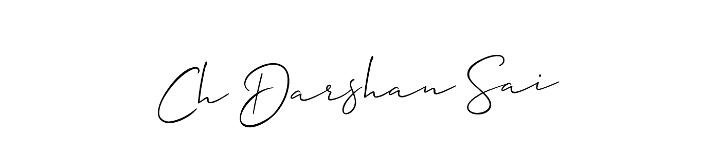 How to make Ch Darshan Sai name signature. Use Allison_Script style for creating short signs online. This is the latest handwritten sign. Ch Darshan Sai signature style 2 images and pictures png
