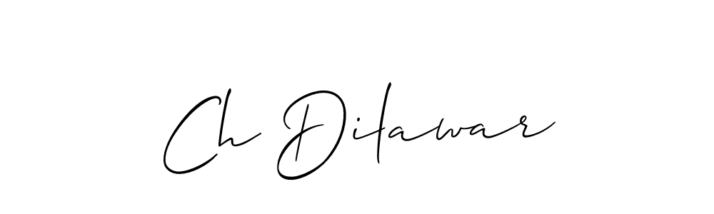 How to make Ch Dilawar name signature. Use Allison_Script style for creating short signs online. This is the latest handwritten sign. Ch Dilawar signature style 2 images and pictures png