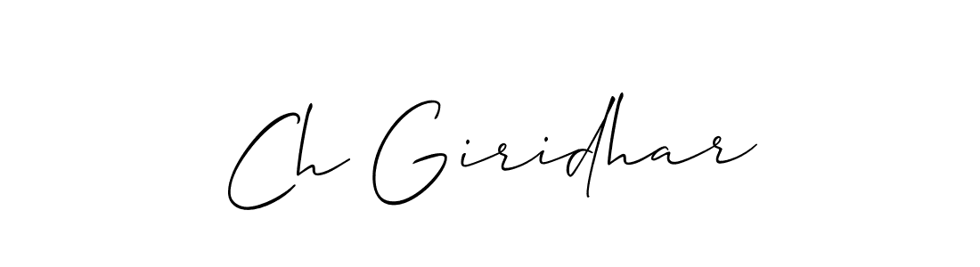 Similarly Allison_Script is the best handwritten signature design. Signature creator online .You can use it as an online autograph creator for name Ch Giridhar. Ch Giridhar signature style 2 images and pictures png