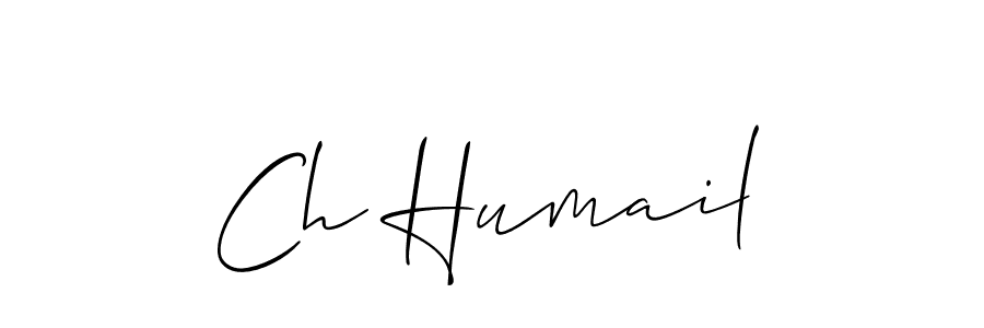 How to Draw Ch Humail signature style? Allison_Script is a latest design signature styles for name Ch Humail. Ch Humail signature style 2 images and pictures png