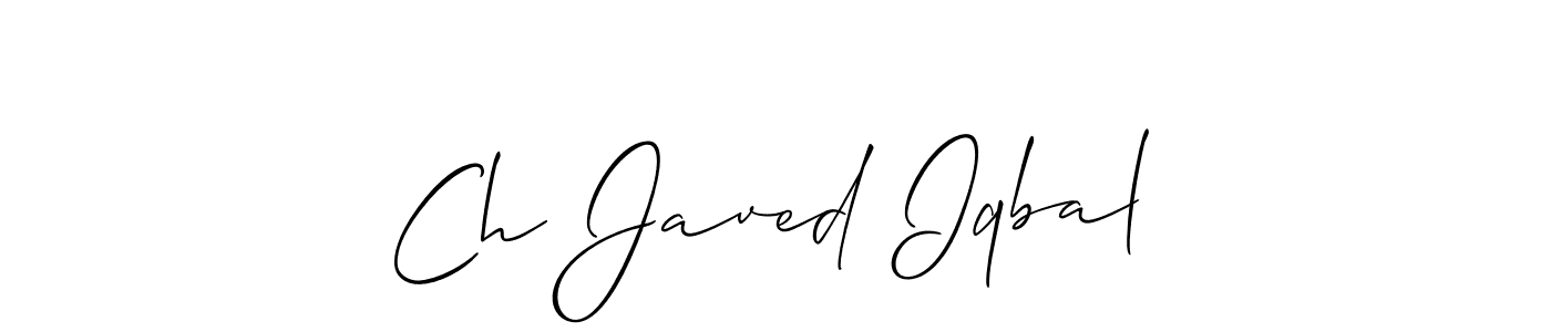 You should practise on your own different ways (Allison_Script) to write your name (Ch Javed Iqbal) in signature. don't let someone else do it for you. Ch Javed Iqbal signature style 2 images and pictures png