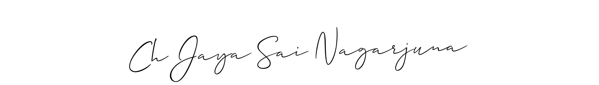 if you are searching for the best signature style for your name Ch Jaya Sai Nagarjuna. so please give up your signature search. here we have designed multiple signature styles  using Allison_Script. Ch Jaya Sai Nagarjuna signature style 2 images and pictures png