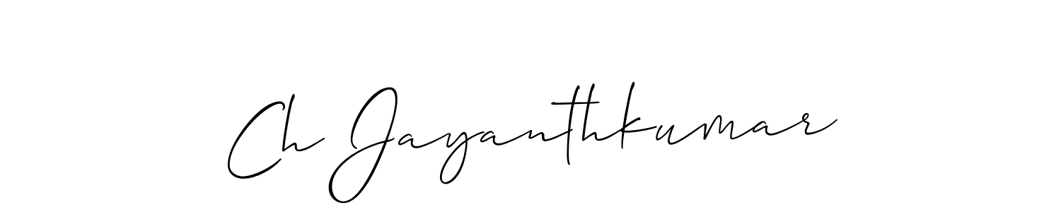 Also we have Ch Jayanthkumar name is the best signature style. Create professional handwritten signature collection using Allison_Script autograph style. Ch Jayanthkumar signature style 2 images and pictures png