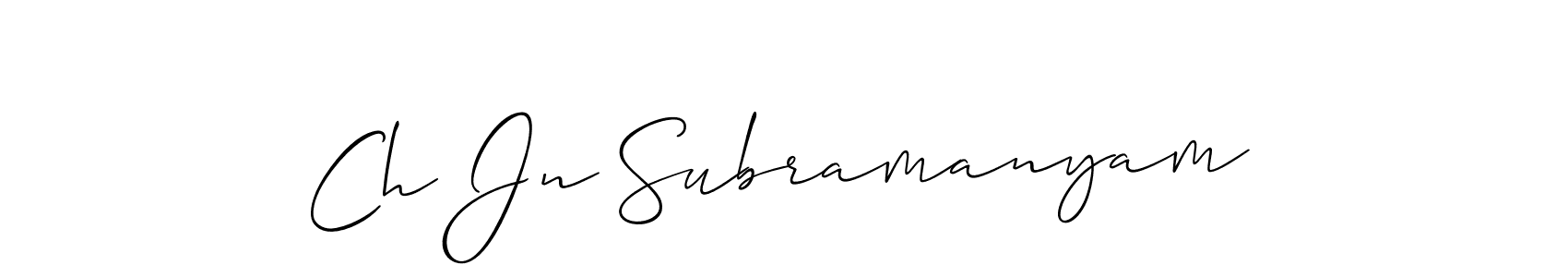 Similarly Allison_Script is the best handwritten signature design. Signature creator online .You can use it as an online autograph creator for name Ch Jn Subramanyam. Ch Jn Subramanyam signature style 2 images and pictures png