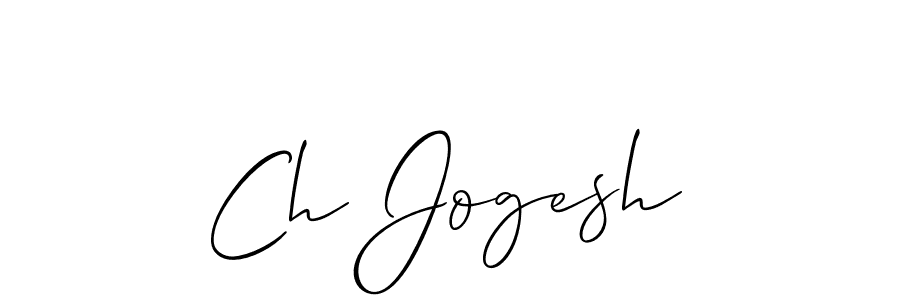 How to make Ch Jogesh name signature. Use Allison_Script style for creating short signs online. This is the latest handwritten sign. Ch Jogesh signature style 2 images and pictures png