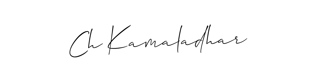 Also we have Ch Kamaladhar name is the best signature style. Create professional handwritten signature collection using Allison_Script autograph style. Ch Kamaladhar signature style 2 images and pictures png