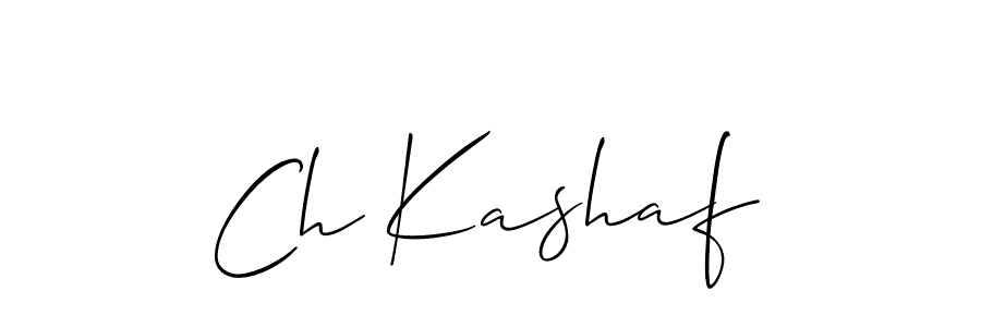 Allison_Script is a professional signature style that is perfect for those who want to add a touch of class to their signature. It is also a great choice for those who want to make their signature more unique. Get Ch Kashaf name to fancy signature for free. Ch Kashaf signature style 2 images and pictures png