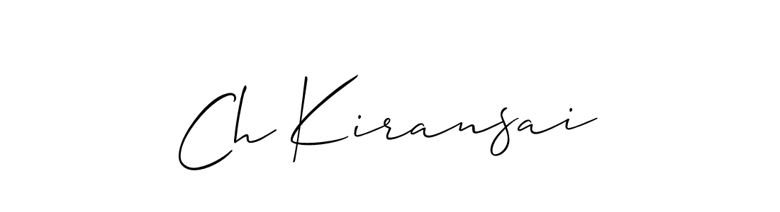 This is the best signature style for the Ch Kiransai name. Also you like these signature font (Allison_Script). Mix name signature. Ch Kiransai signature style 2 images and pictures png