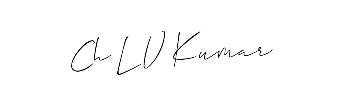 Use a signature maker to create a handwritten signature online. With this signature software, you can design (Allison_Script) your own signature for name Ch L V Kumar. Ch L V Kumar signature style 2 images and pictures png