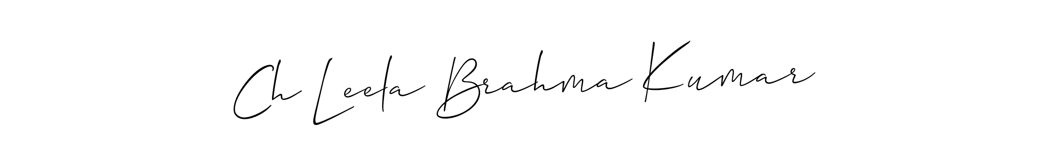 Once you've used our free online signature maker to create your best signature Allison_Script style, it's time to enjoy all of the benefits that Ch Leela Brahma Kumar name signing documents. Ch Leela Brahma Kumar signature style 2 images and pictures png
