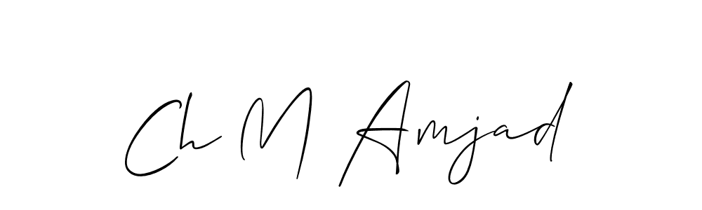 Similarly Allison_Script is the best handwritten signature design. Signature creator online .You can use it as an online autograph creator for name Ch M Amjad. Ch M Amjad signature style 2 images and pictures png