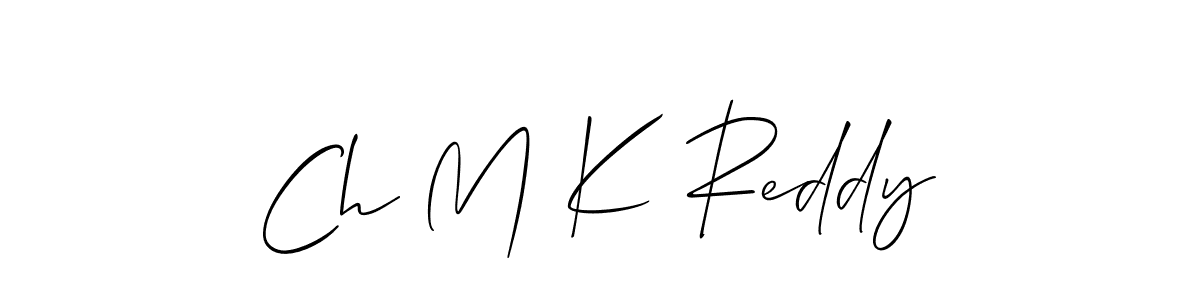 You should practise on your own different ways (Allison_Script) to write your name (Ch M K Reddy) in signature. don't let someone else do it for you. Ch M K Reddy signature style 2 images and pictures png