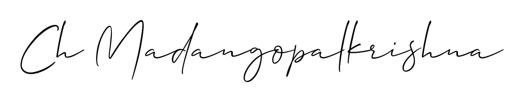 Quickly download Ch Madangopalkrishna name signature in high-resolution PNG using Allison_Script style. Ready to insert into PDFs and online applications. Ch Madangopalkrishna signature style 2 images and pictures png