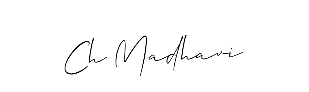 The best way (Allison_Script) to make a short signature is to pick only two or three words in your name. The name Ch Madhavi include a total of six letters. For converting this name. Ch Madhavi signature style 2 images and pictures png