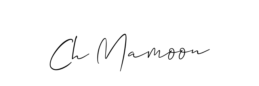 Also we have Ch Mamoon name is the best signature style. Create professional handwritten signature collection using Allison_Script autograph style. Ch Mamoon signature style 2 images and pictures png