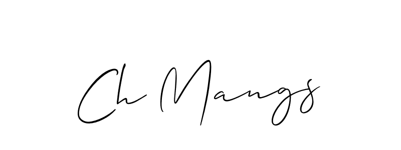 The best way (Allison_Script) to make a short signature is to pick only two or three words in your name. The name Ch Mangs include a total of six letters. For converting this name. Ch Mangs signature style 2 images and pictures png