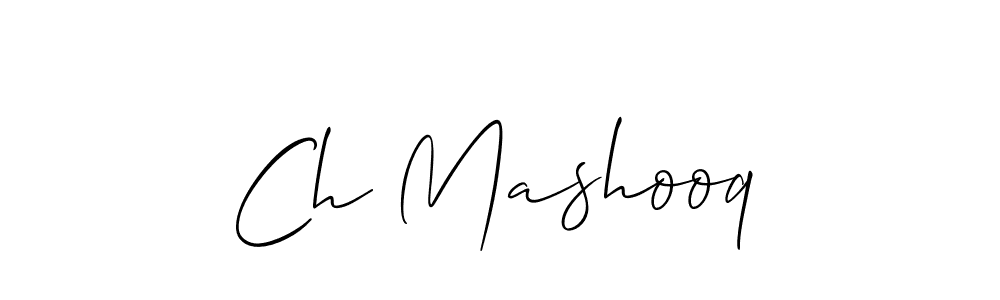 Allison_Script is a professional signature style that is perfect for those who want to add a touch of class to their signature. It is also a great choice for those who want to make their signature more unique. Get Ch Mashooq name to fancy signature for free. Ch Mashooq signature style 2 images and pictures png