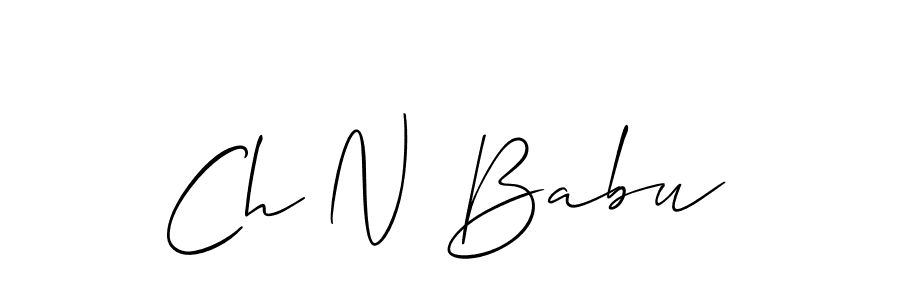 Use a signature maker to create a handwritten signature online. With this signature software, you can design (Allison_Script) your own signature for name Ch N Babu. Ch N Babu signature style 2 images and pictures png