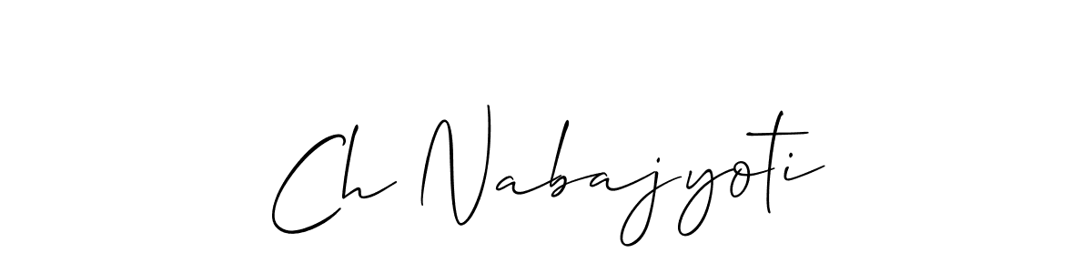 Ch Nabajyoti stylish signature style. Best Handwritten Sign (Allison_Script) for my name. Handwritten Signature Collection Ideas for my name Ch Nabajyoti. Ch Nabajyoti signature style 2 images and pictures png