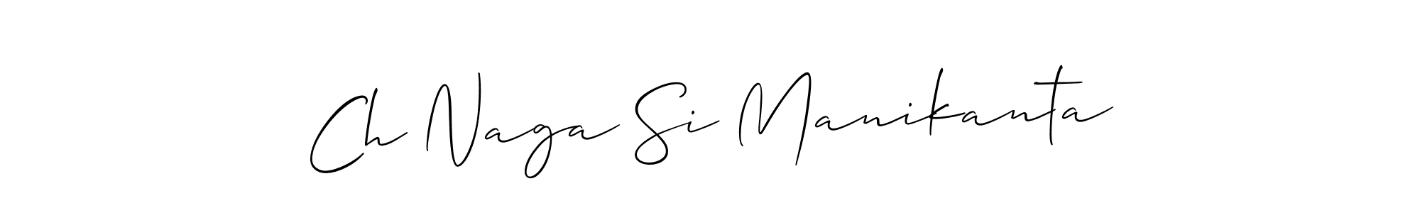 Make a short Ch Naga Si Manikanta signature style. Manage your documents anywhere anytime using Allison_Script. Create and add eSignatures, submit forms, share and send files easily. Ch Naga Si Manikanta signature style 2 images and pictures png