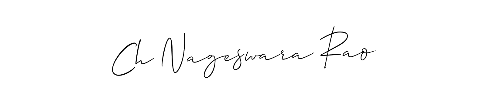 Design your own signature with our free online signature maker. With this signature software, you can create a handwritten (Allison_Script) signature for name Ch Nageswara Rao. Ch Nageswara Rao signature style 2 images and pictures png