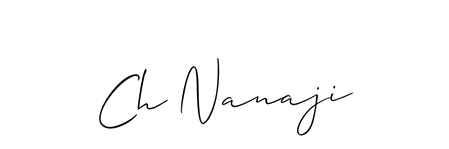 How to Draw Ch Nanaji signature style? Allison_Script is a latest design signature styles for name Ch Nanaji. Ch Nanaji signature style 2 images and pictures png