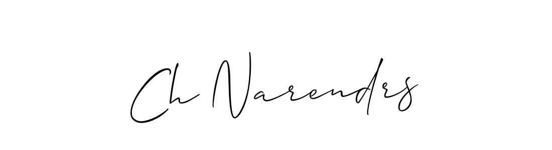 Create a beautiful signature design for name Ch Narendrs. With this signature (Allison_Script) fonts, you can make a handwritten signature for free. Ch Narendrs signature style 2 images and pictures png