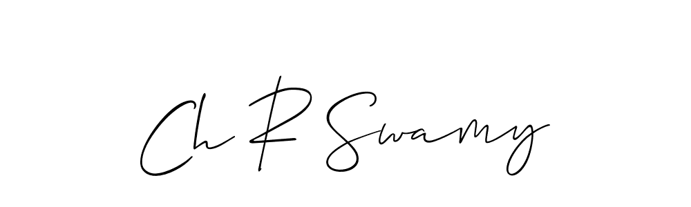 You should practise on your own different ways (Allison_Script) to write your name (Ch R Swamy) in signature. don't let someone else do it for you. Ch R Swamy signature style 2 images and pictures png