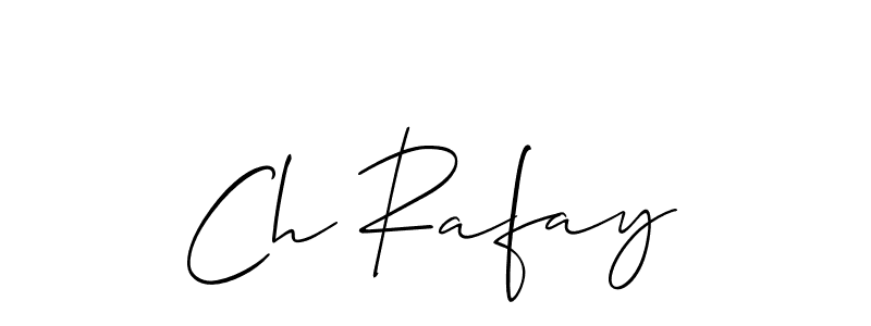 if you are searching for the best signature style for your name Ch Rafay. so please give up your signature search. here we have designed multiple signature styles  using Allison_Script. Ch Rafay signature style 2 images and pictures png