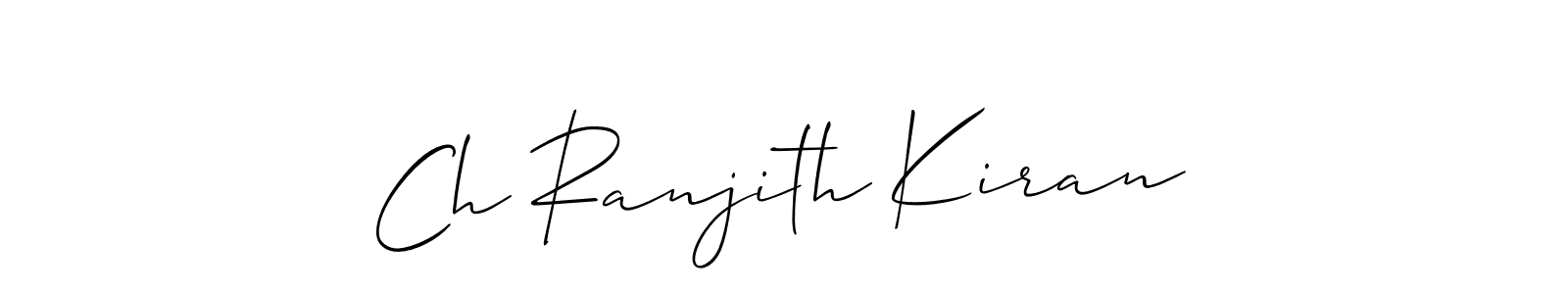 You can use this online signature creator to create a handwritten signature for the name Ch Ranjith Kiran. This is the best online autograph maker. Ch Ranjith Kiran signature style 2 images and pictures png