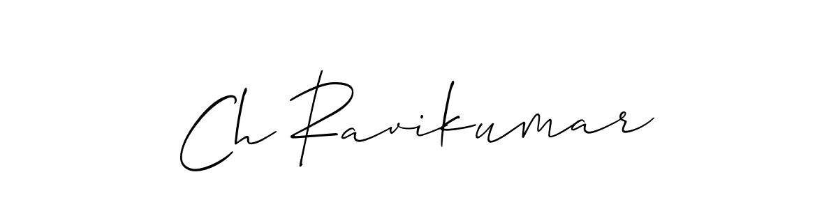 Use a signature maker to create a handwritten signature online. With this signature software, you can design (Allison_Script) your own signature for name Ch Ravikumar. Ch Ravikumar signature style 2 images and pictures png