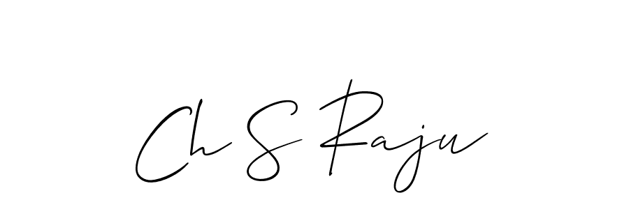 How to Draw Ch S Raju signature style? Allison_Script is a latest design signature styles for name Ch S Raju. Ch S Raju signature style 2 images and pictures png