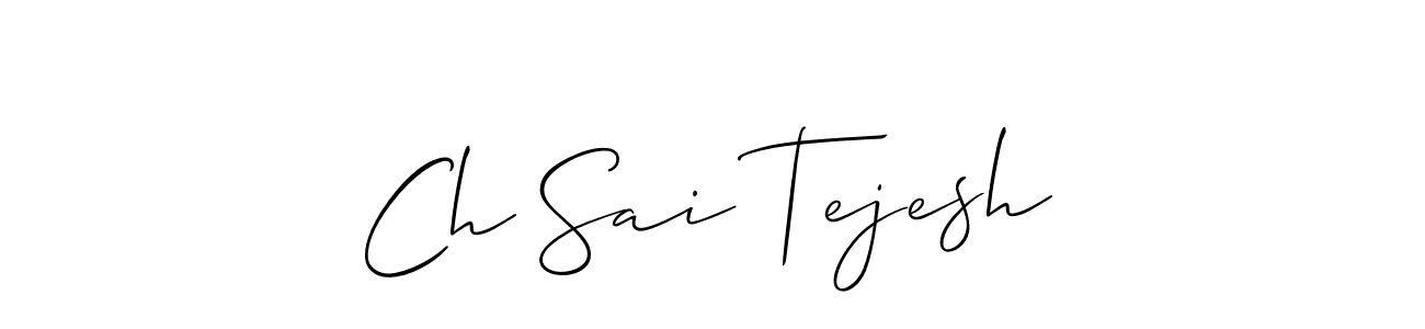 You can use this online signature creator to create a handwritten signature for the name Ch Sai Tejesh. This is the best online autograph maker. Ch Sai Tejesh signature style 2 images and pictures png