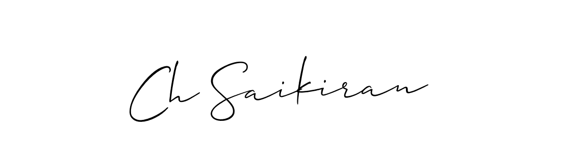 How to make Ch Saikiran signature? Allison_Script is a professional autograph style. Create handwritten signature for Ch Saikiran name. Ch Saikiran signature style 2 images and pictures png