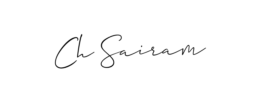 Best and Professional Signature Style for Ch Sairam. Allison_Script Best Signature Style Collection. Ch Sairam signature style 2 images and pictures png